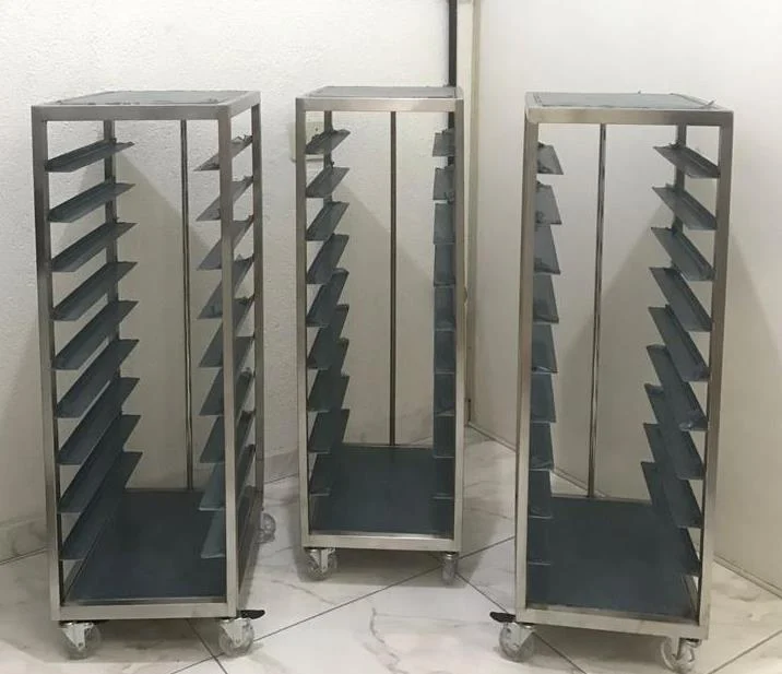 Coletores de bandeja em aço inox