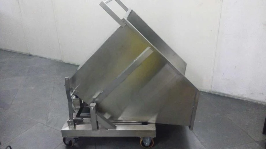 Carrinho basculante de inox