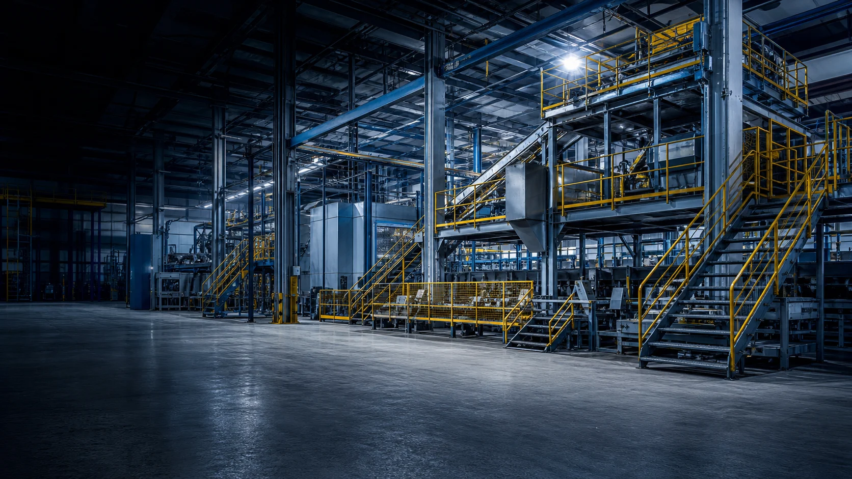 Estruturas e máquinas em ambiente industrial